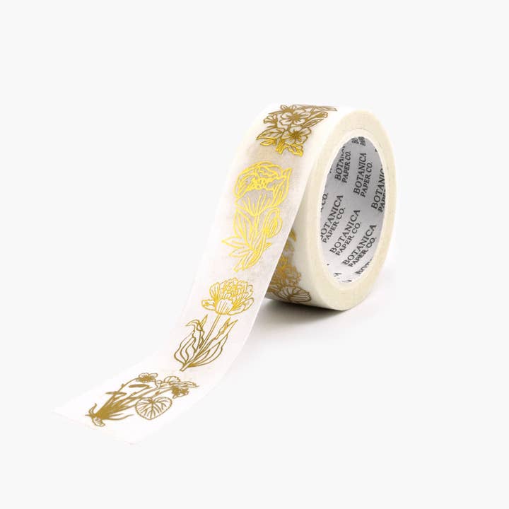 GOLDEN BOTANICALS | WASHI TAPE for wholesale by Botanica Paper Co.