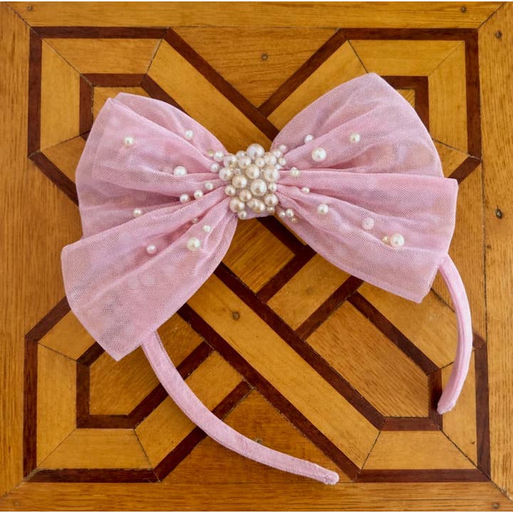 Tulle Headband, Pink for wholesale by Ooh! La, La! Couture