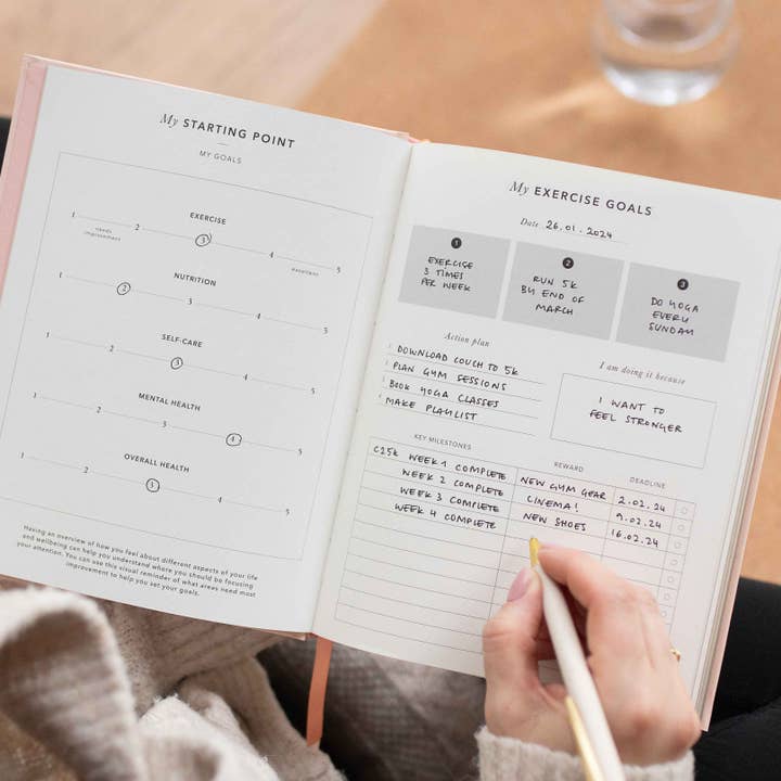 Blush And Gold – Großhandel Planer – Mein täglicher Fitnessplaner - Trainings- und Essensplaner (Forest)9