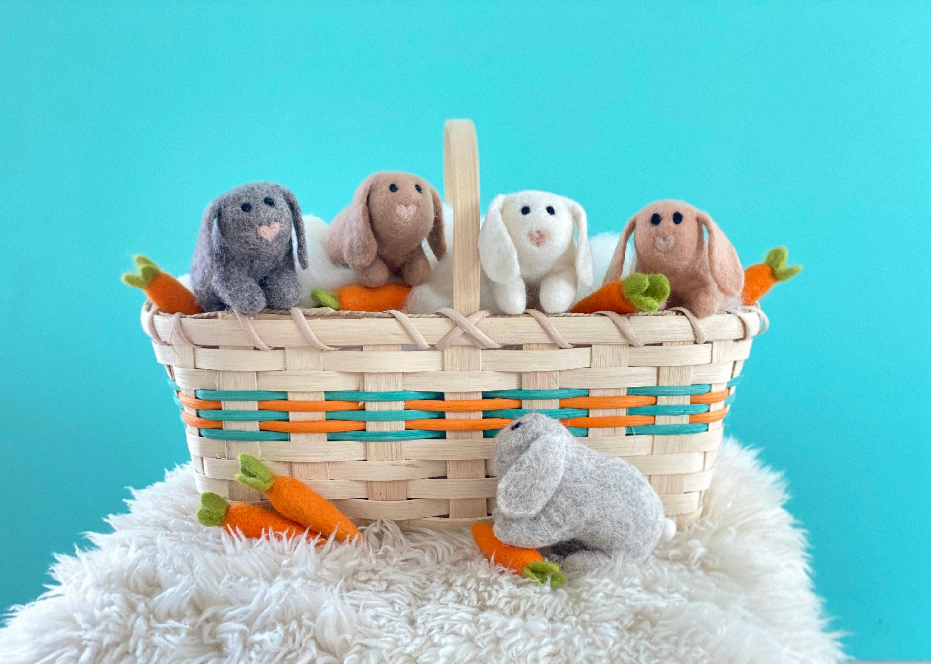 Sheep Farm Felt - Wholesale Decorative Tabletop Object - Felt Bunny with Floppy Ears 2