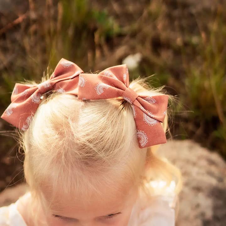Little Sunshines Bow & Co - Wholesale Hair Bow - Kids - Plaid Pumpkins Fall Pinwheel Hair Bow 2