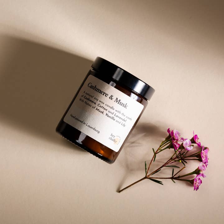 Hey Chalky GmbH - Wholesale Jar/Filled Candle - Cashmere & Musk 155g. Soy Candle | Made in Germany| Handmade2