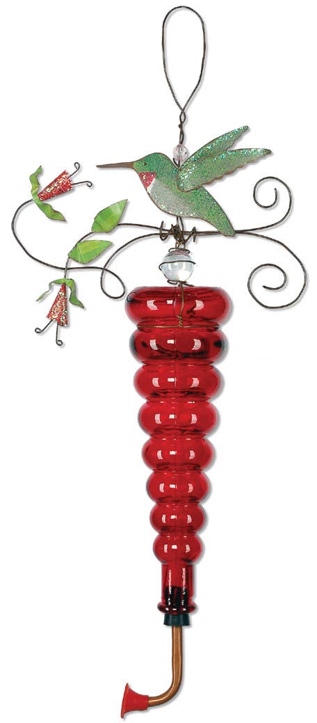 Sunset Vista Designs – wholesale Bird feeder – Birds of a Feather Hummingbird Red Feeder1