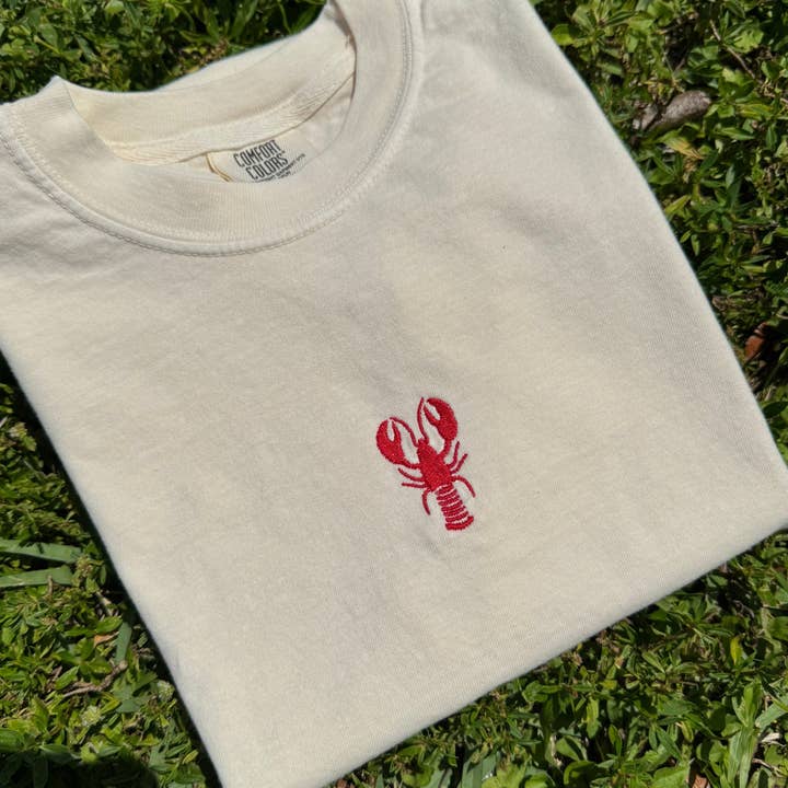 Lobster Embroidered T-Shirt for wholesale by EnjoyMyDesign