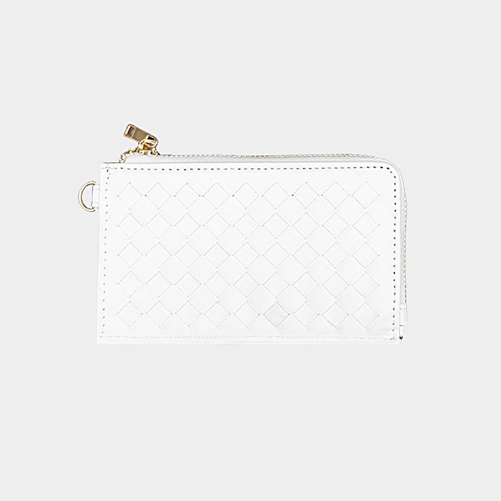 Sensibling Corp. - Wholesale Wristlet - Faux Leather Basket Weave Flat Card Holder Wallet Wristlet34