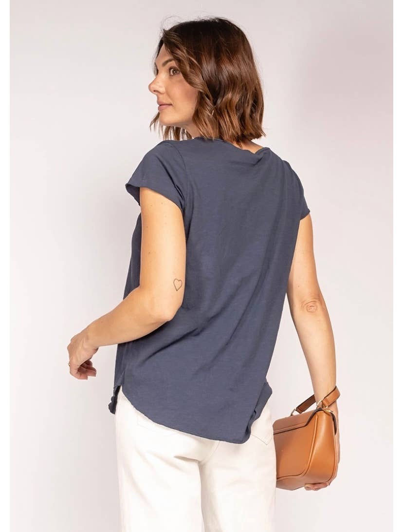 LINEN & COTTON HOUSE – Engroshandel T-shirt – til kvinder – Bomuld t-shirt med rund hals, basis 811759