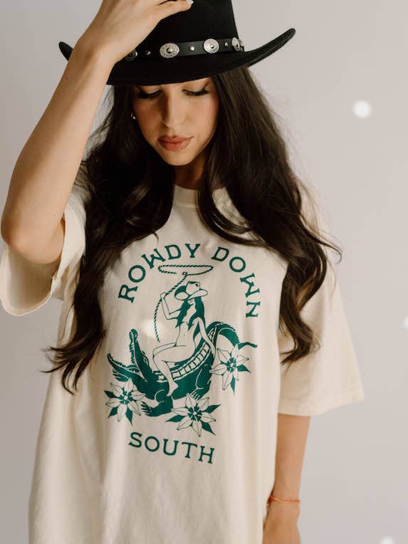 Rowdy Cowgirl Summer Western Comfort Colors Graphic Tee for wholesale by Uncommon Wild