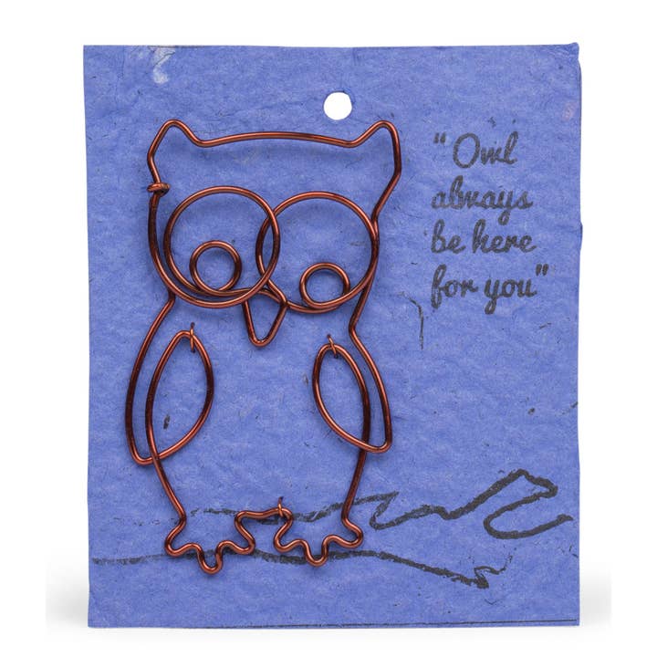 Wire Owl Gift Bookmark for wholesale by Ten Thousand Villages