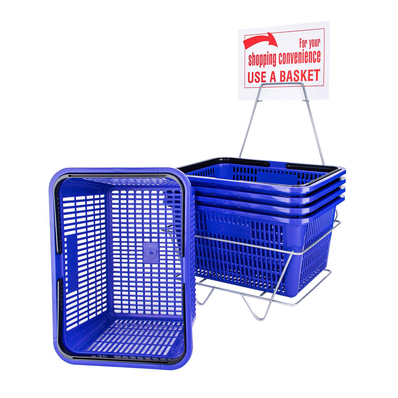 Store Supply Warehouse - Wholesale Shopping Cart - Blue Shopping Baskets - Set of 124