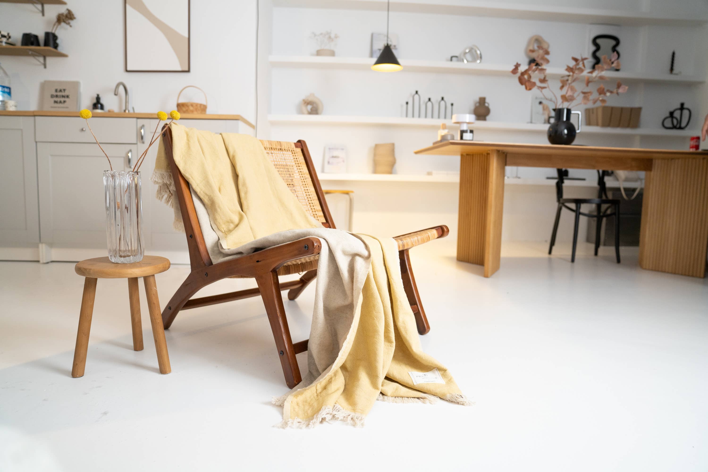 Primitive - Wholesale Decoratiedeken - Barbaresco omkeerbare plaiddeken van linnen W0113