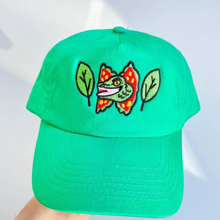Dinosaur / Happy Dilophosaurus - Embroidered Cap for wholesale by Fernandes Makes