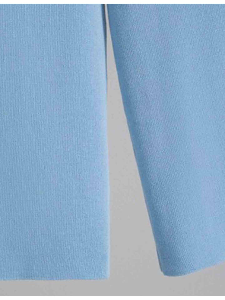 Sweetkama – Engroshandel Top- og buksesæt (IKKE Loungewear) - Dame – Dame Ensfarvet V-hals Knap Strikvest & Bukser 2-delt Sæt17