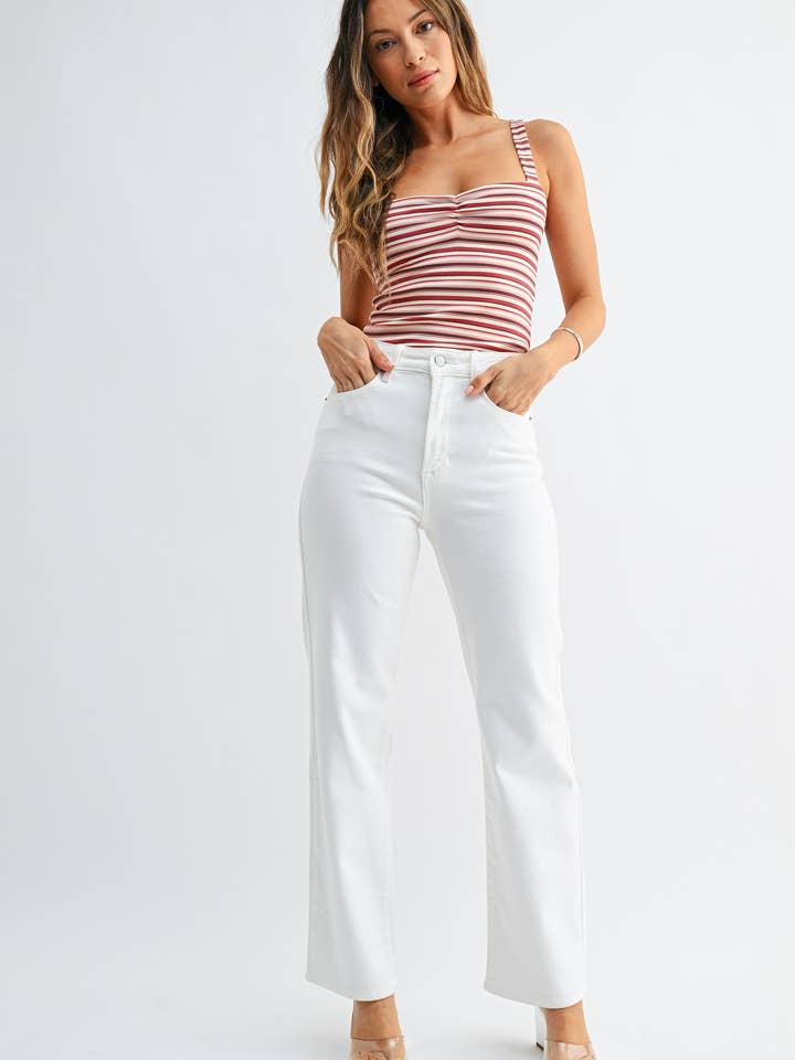 JP190 - WHT - Relaxed Straight Jean for wholesale by Just USA Jeans