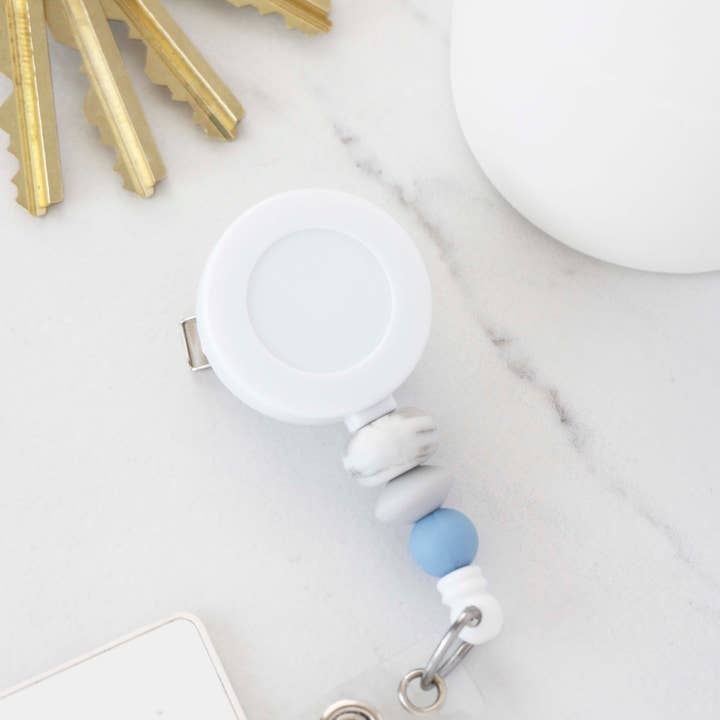 Retractable Beaded Badge Reel ID Holder for wholesale by Made by the Best