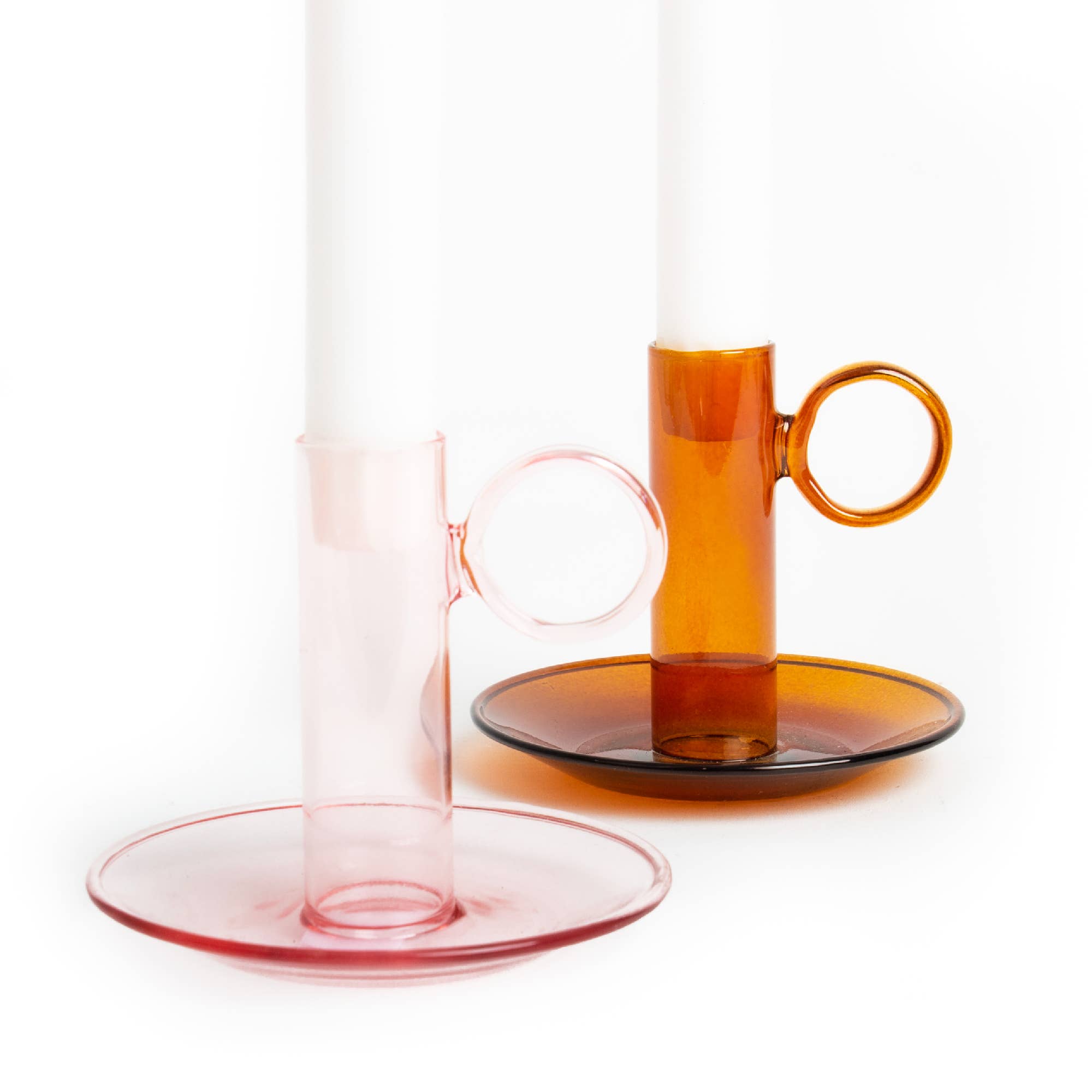 Helio Ferretti - Wholesale Candle Holder - AMBER CRYSTAL CANDLE HOLDER HF2