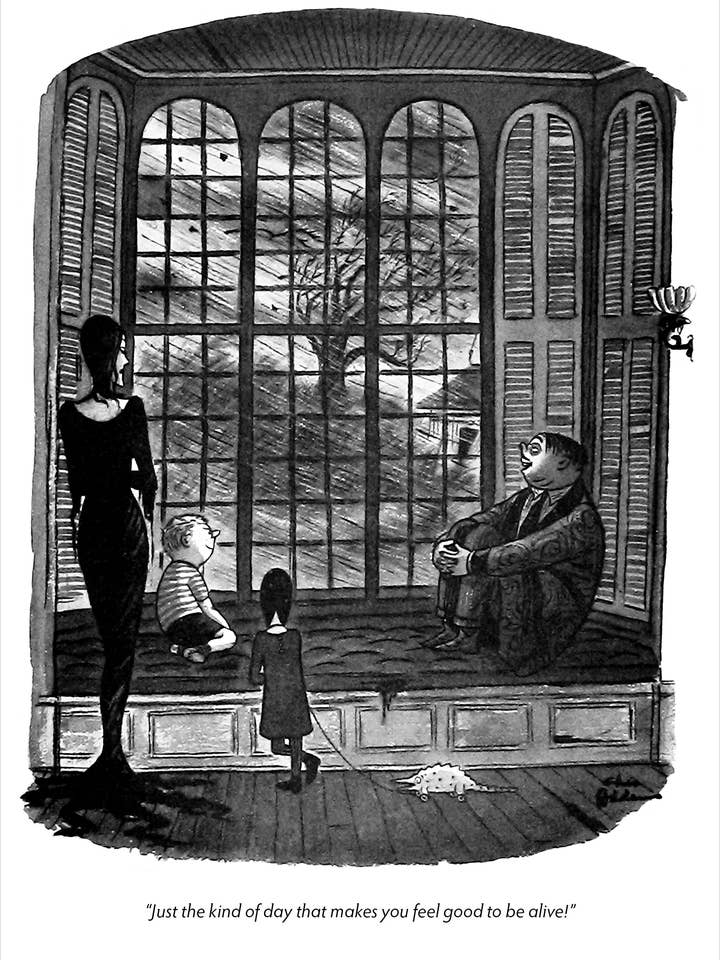 Charles Addams: Good to be Alive Birthday Card for wholesale by Pomegranate