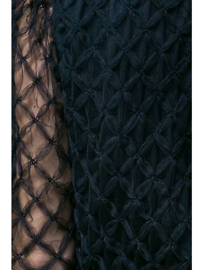 Black A solid textured woven top - IT12722 for wholesale on Faire5