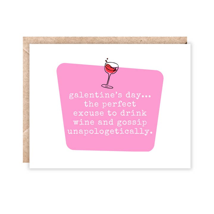 Galentine's Day - het perfecte excuus om wijn te drinken en te roddelen. voor wholesale door Jolly Rae