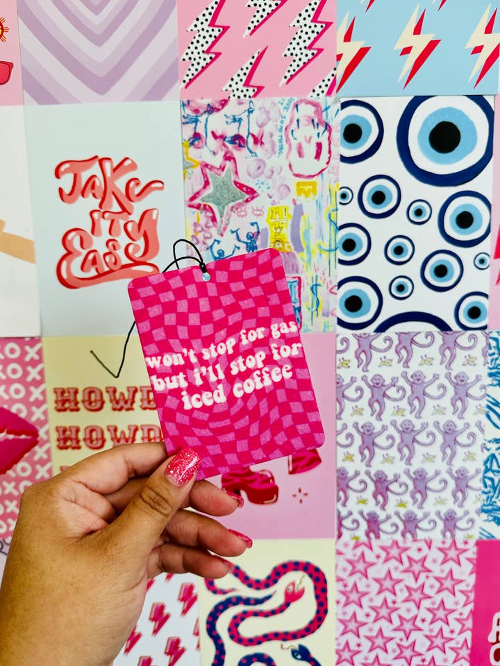 Ice Coffee Filt Freshie | Snarky Air Freshie | Set om 5 för wholesale av Bizzz Designs