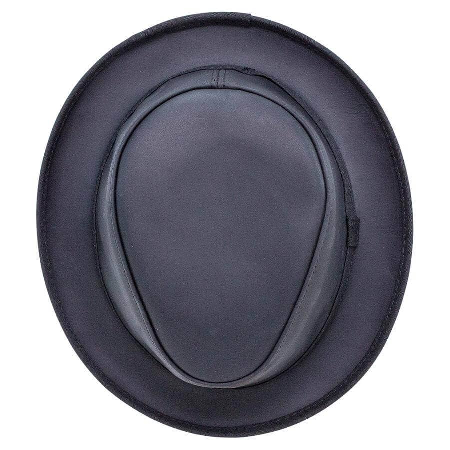 American Hat Makers - Wholesale Fedora - Unisex - Trilby Genuine Leather Fedora Hat - Style Soho4