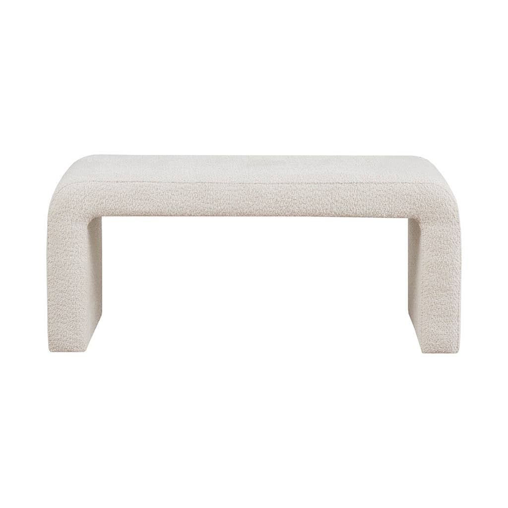 Olliix - Wholesale Bench - Cream Transitional Boucle Waterfall Accent Bench2