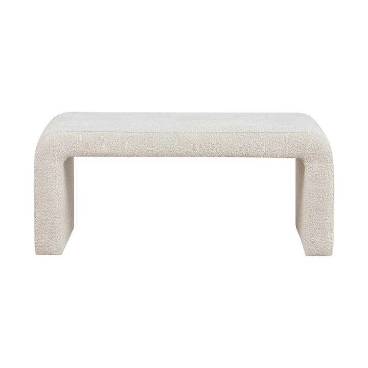 Olliix - Wholesale Bench - Cream Transitional Boucle Waterfall Accent Bench2