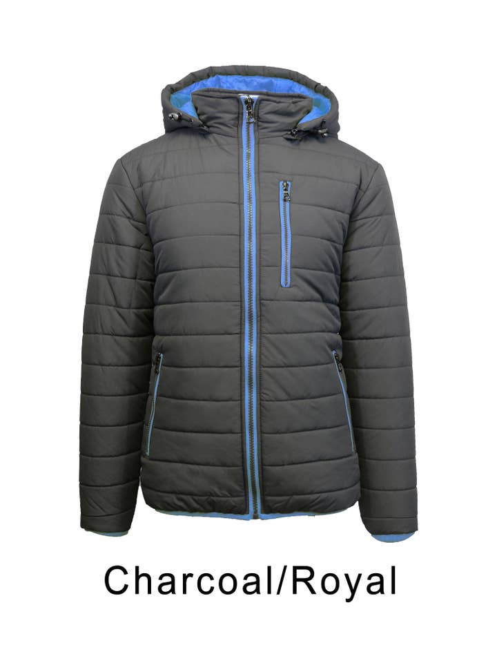 Galaxy By Harvic - Wholesale Puffer Jacket - Men's - Spire By Galaxy Men's Heavyweight Puffer Jacket with Detacha