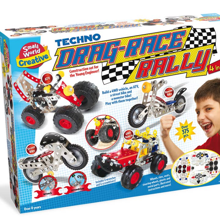Techno Drag- Race Rally 4 in 1 for wholesale by Small World Toys