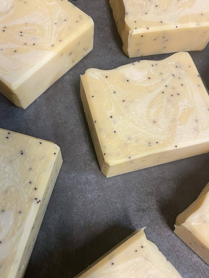 Lemon Poppyseed Handmade Soap for wholesale by Medieval Scents