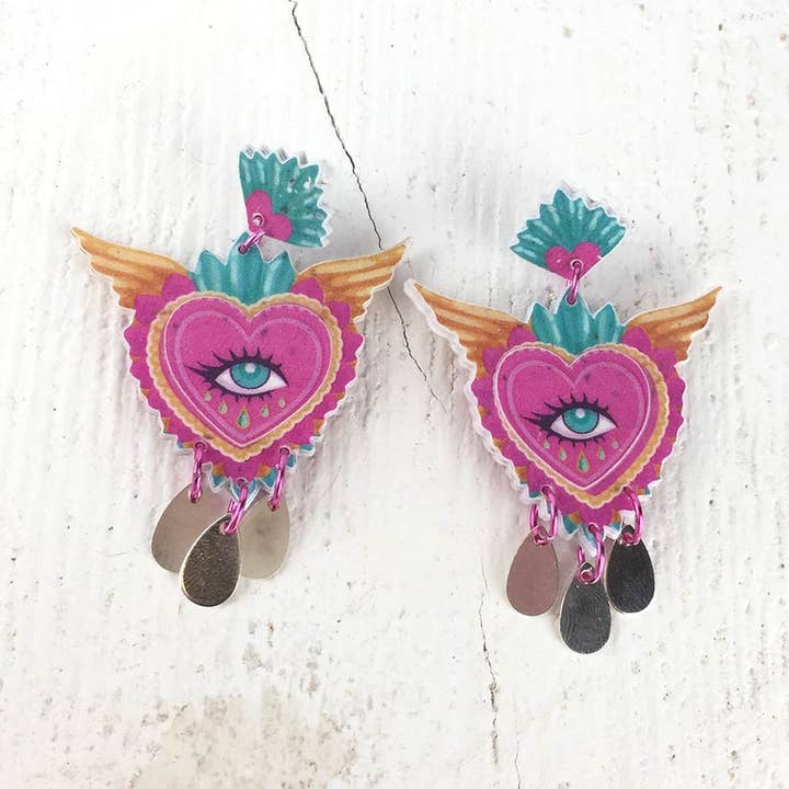 Pipapaper – wholesale Dangle earrings – EYE EARRINGS MEXICO0