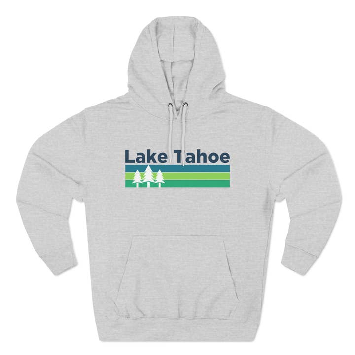 Sweat à capuche Premium Lake Tahoe, California - Sweat-shirt rétro unisexe Lake Tahoe pour la vente par Hey Mountains