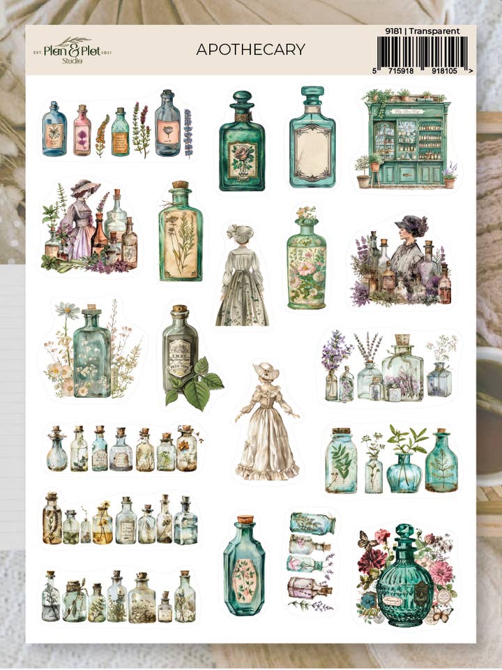 Apotekare | Klistermärken för wholesale av Plan & Plot Studio