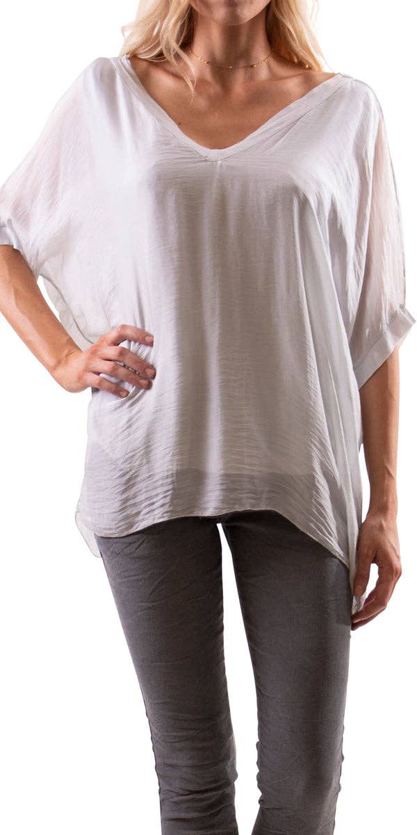 Gigi Moda - Wholesale Blouse - Women's - V-Neck Short Sleeve Blouse12
