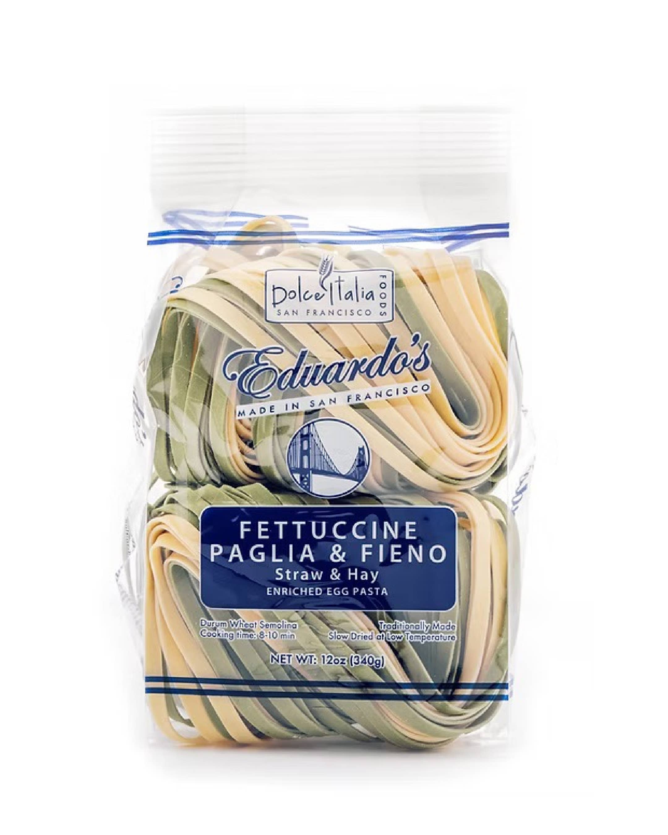 Eduardo's Pasta - Wholesale Pasta - Fettuccine Paglia & Fieno - Wholesale Case (12 Units)
