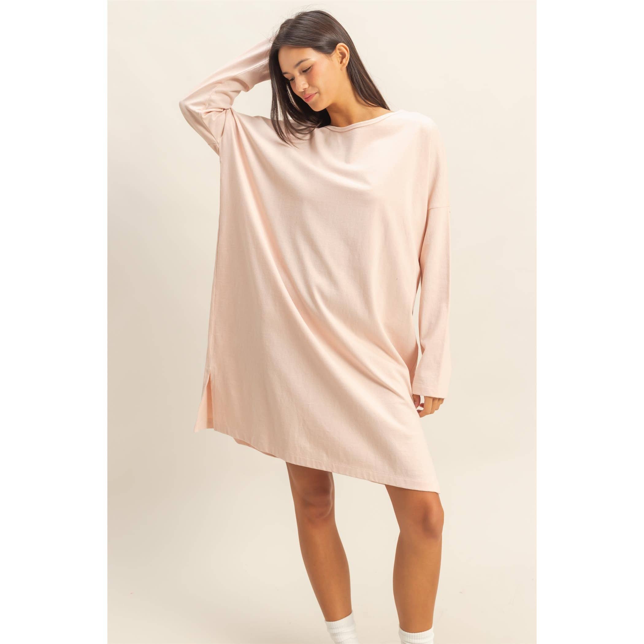 HYFVE – wholesale Dress – Women's – Side Slit Oversized Midi Dress0