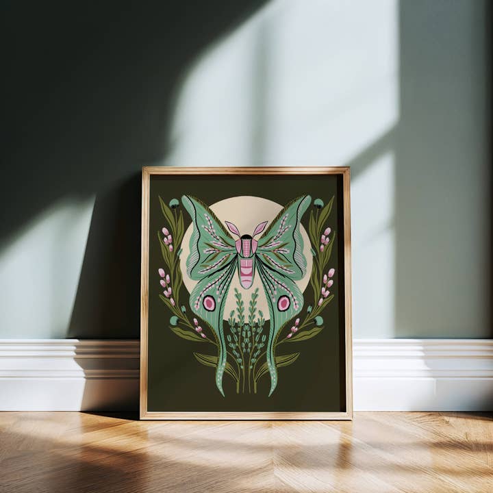 Tara Reed - Wholesale Art Print - "Luna Moth" - 8" x 10" Giclée Art Print3