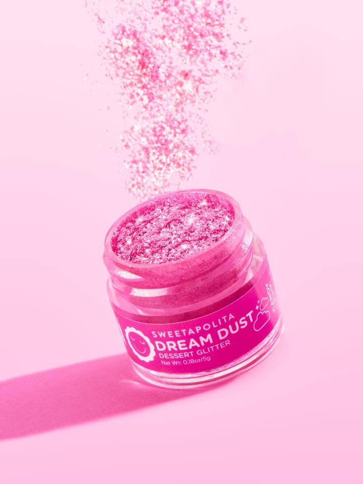 Rose Bonbon | Poussière de Rêve Paillettes Comestibles pour Boissons + Desserts pour la vente par Sweetapolita