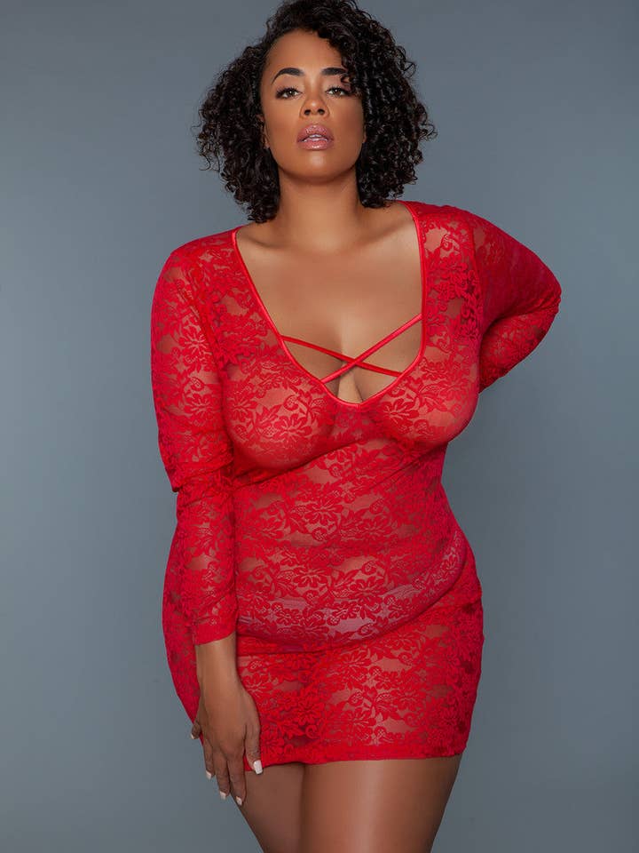 BeWicked - Wholesale Chemise - Women's - 2247P Lynn Lace Chemise