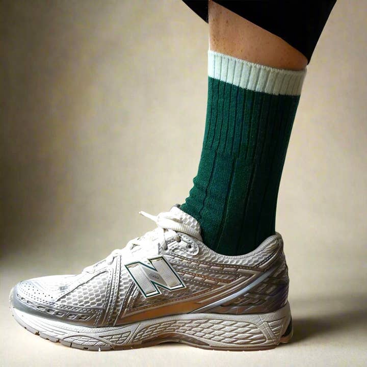 KLUE merino wool banded socks | Green for wholesale by KLUE
