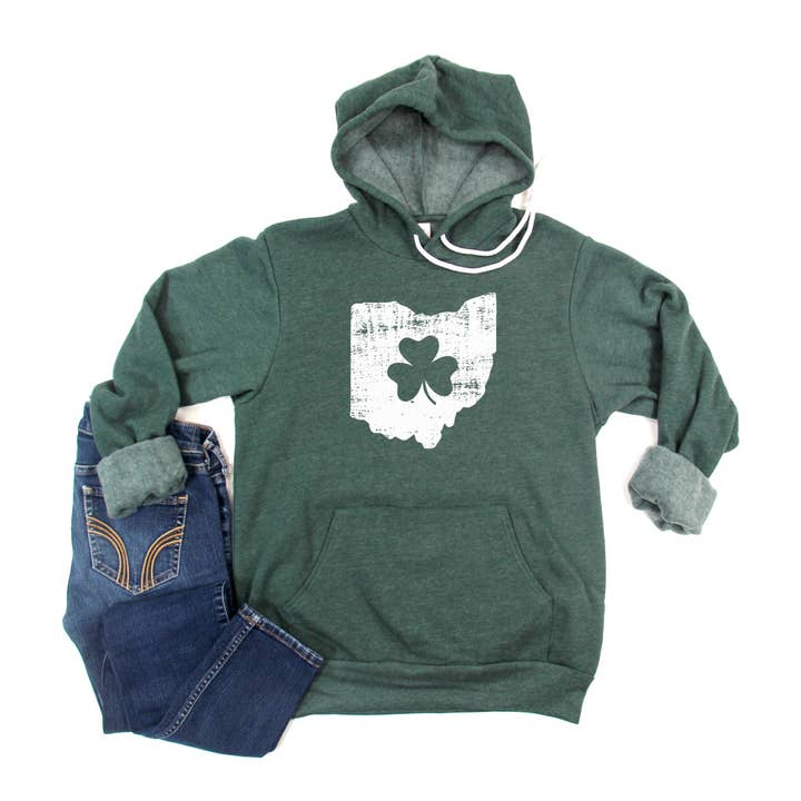 Ohio St. Patrick’s Day Sponge Fleece Hoodie for wholesale by Mistakes on The Lake