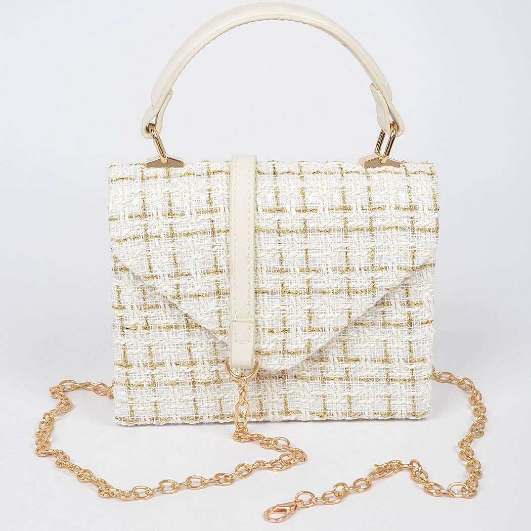 3AM BY H&D ACCESSORIES - Wholesale Top Handle Bag - Women's - Tweed Top Handle Clutch6