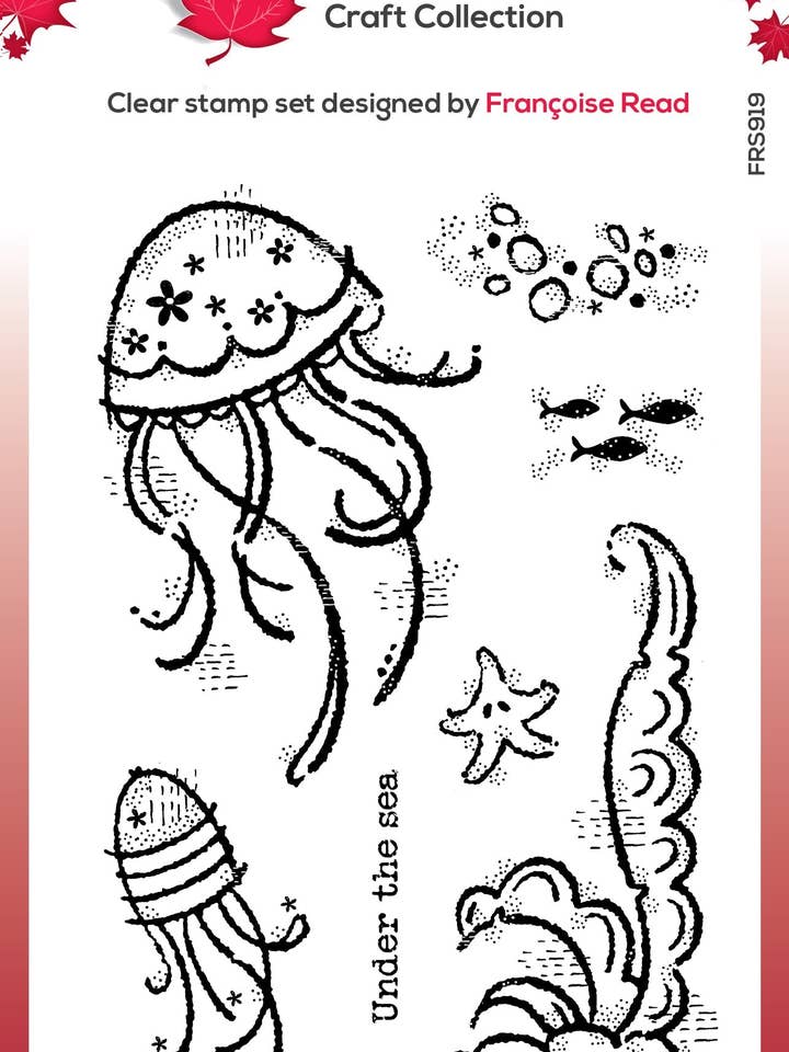 Woodware Clear Singles Under The Sea - Sello (10 x 15 cm) para venta al por mayor de Ecstasy Crafts Distributing