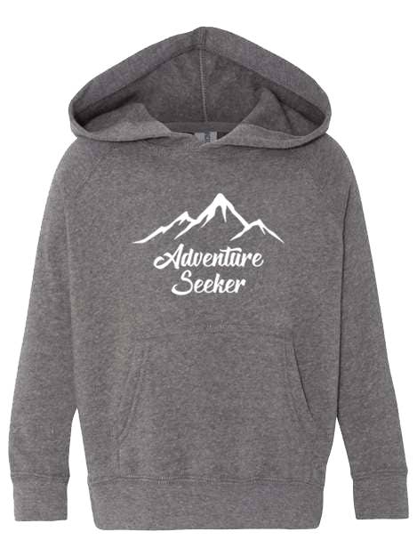 Nickel Grey with White Adventure Seeker Hoodie for wholesale by Outdoorable Apparel