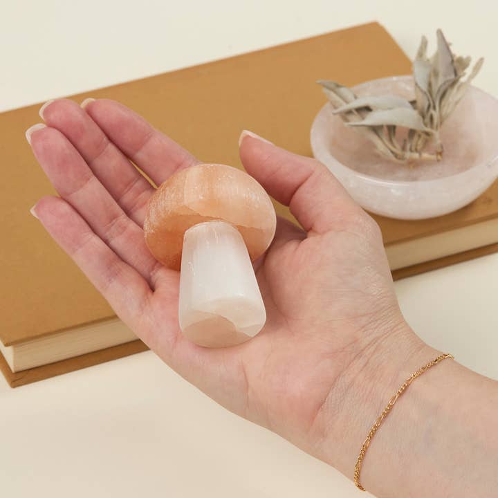 GeoCentral - Wholesale Spiritual Stone/Crystal - Selenite Mushroom 🍄3