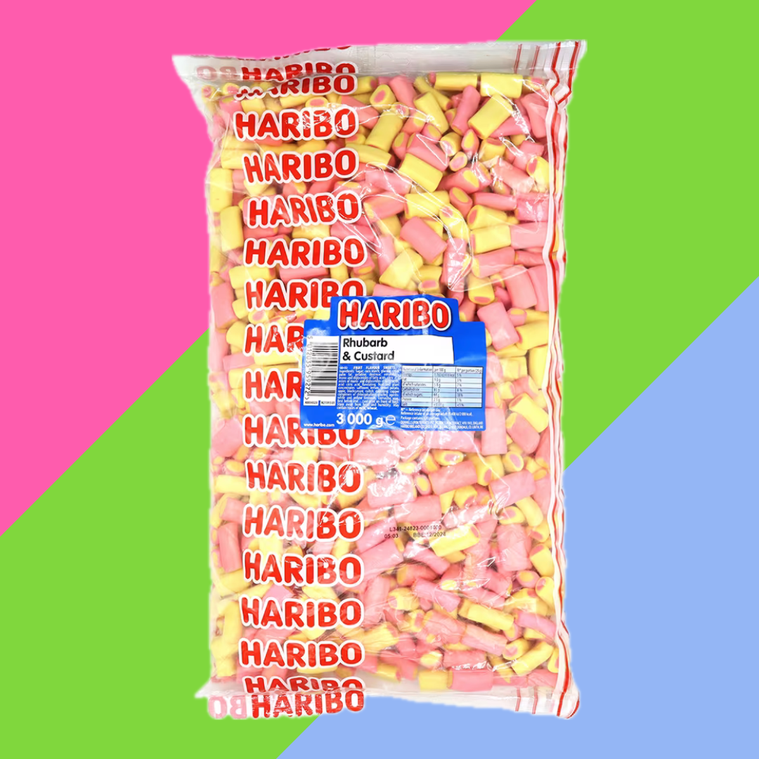 Gaffney's Sweets & Treats Wholesale – wholesale Gummy – Haribo Rhubarb & Custard 3kg1