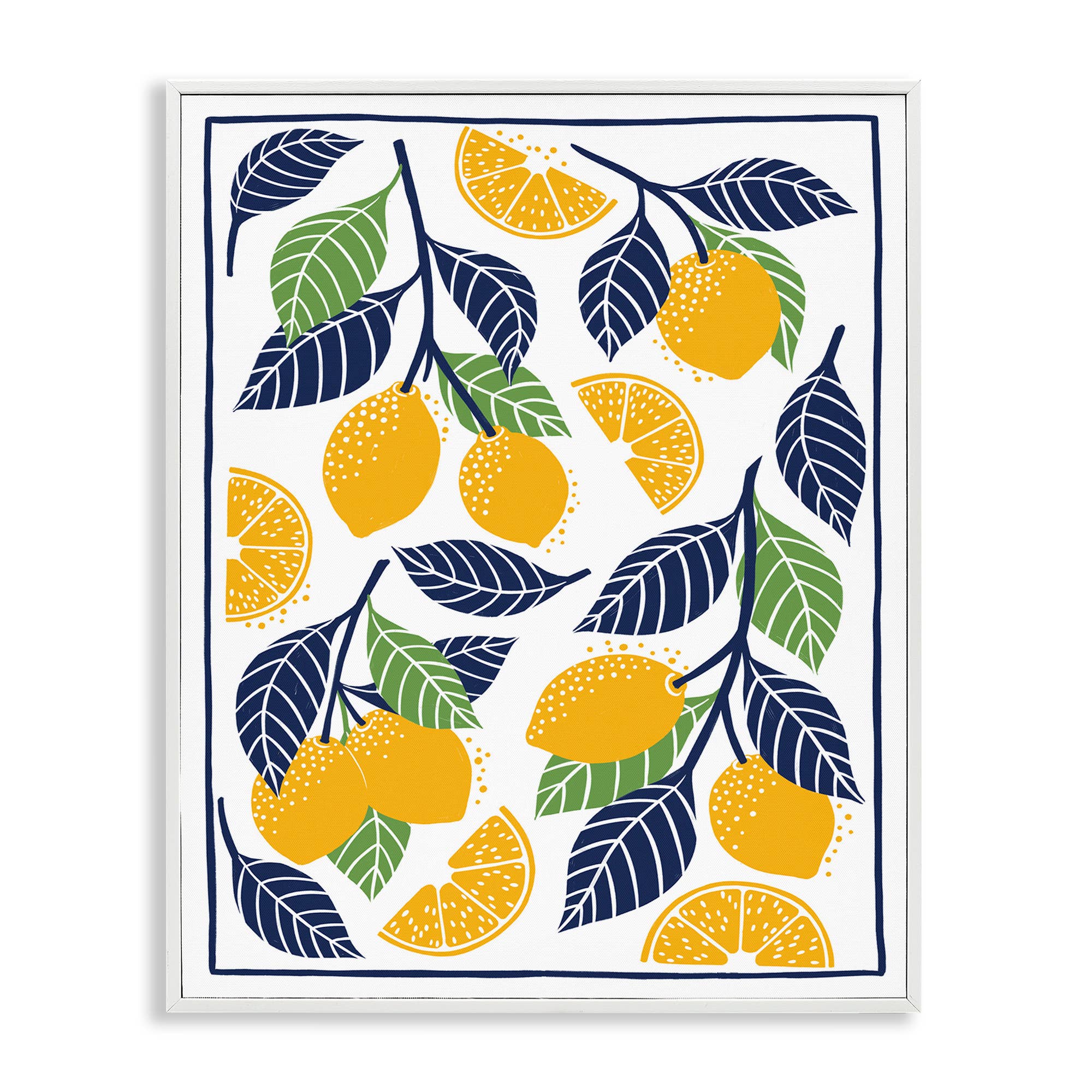 Stupell Industries – wholesale Wall sign – Mediterranean Lemons Pattern - Framed Wall Art21