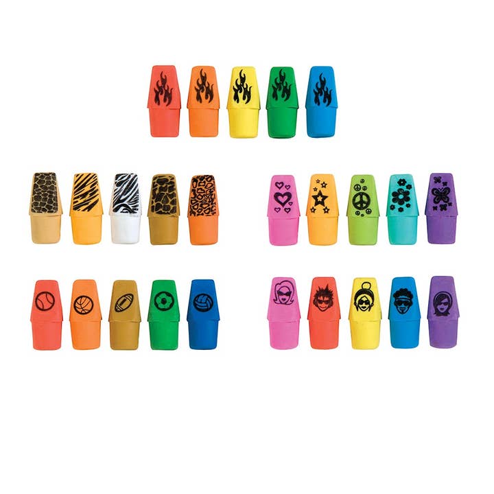 WACKY CAP ERASER DISPLAY 900/DS for wholesale by Geddes