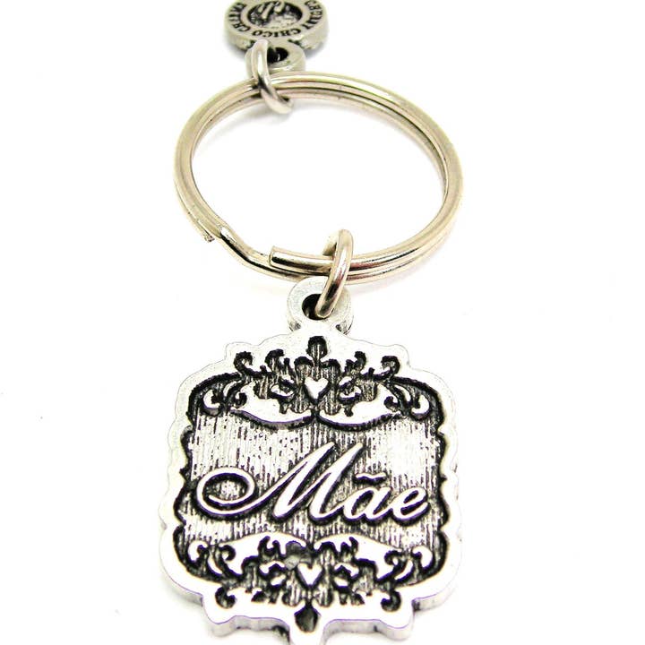 Chubby Chico Charms - Wholesale Keychain - Women's - Mae Portuguese Mom Victorian Scroll Key Chain
