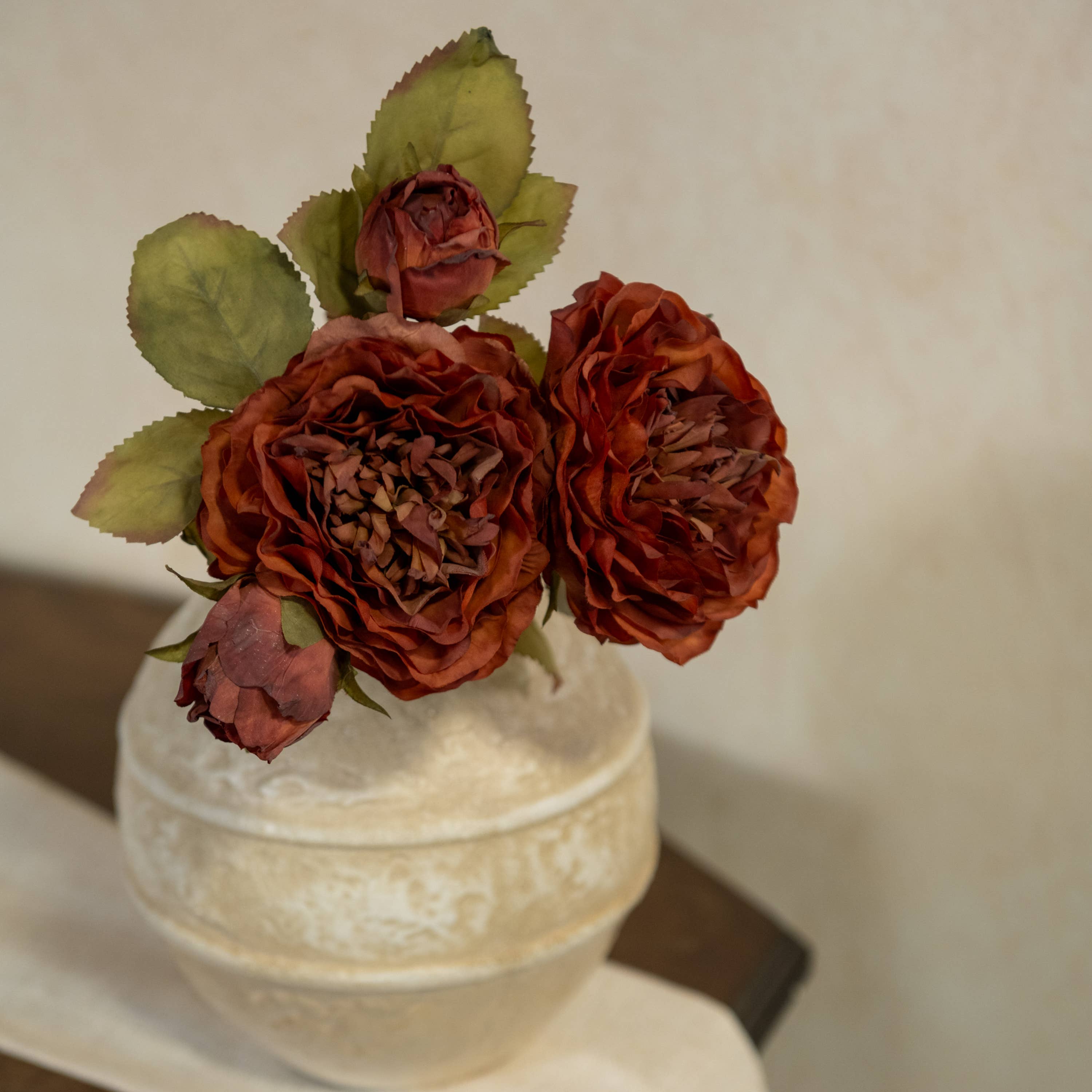 Ragon House – Großhandel Künstliche Blumen – 14" BURNT ORANGE ROSENZWEIG1