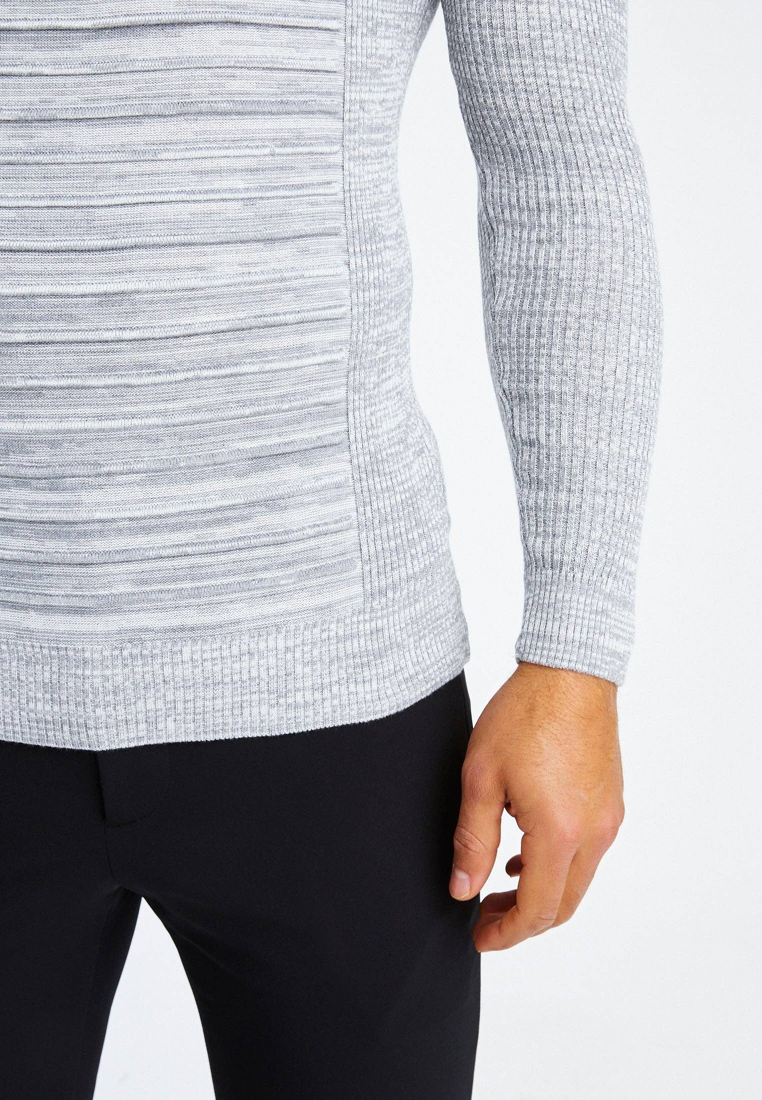 Leif Nelson GmbH - Wholesale Knit Sweater - Men's - Men's Knit Sweater Fine Knit Shawl Collar LN-153528